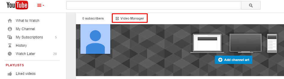 Youtube video manager