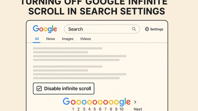 turning off Google infinite scroll in search settings