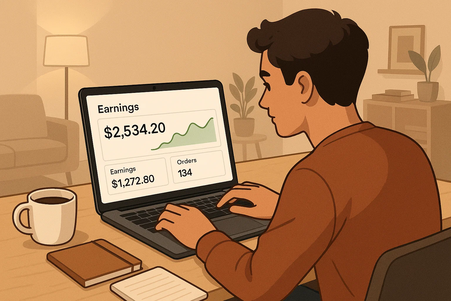 blogger using website to earn money without investment