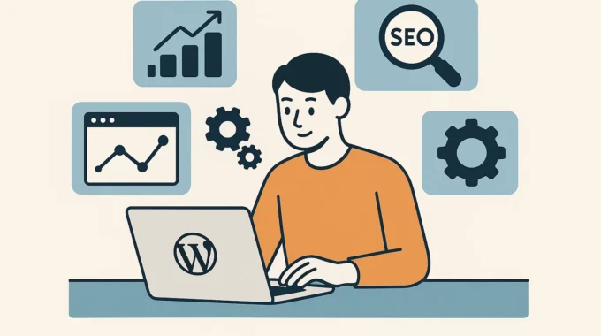 blogger using top WordPress SEO plugins