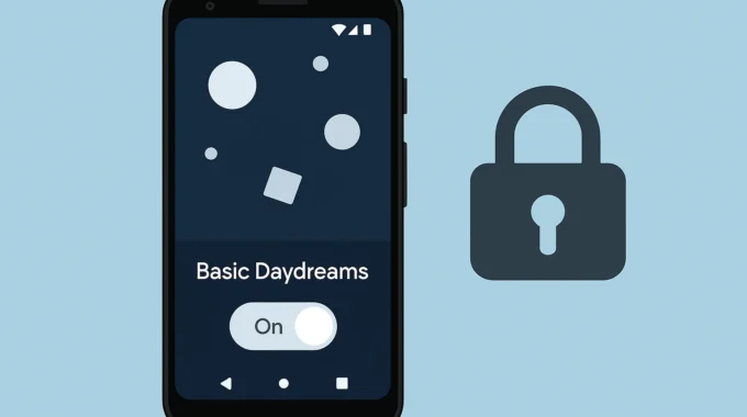 Android phone showing Basic Daydreams app animation