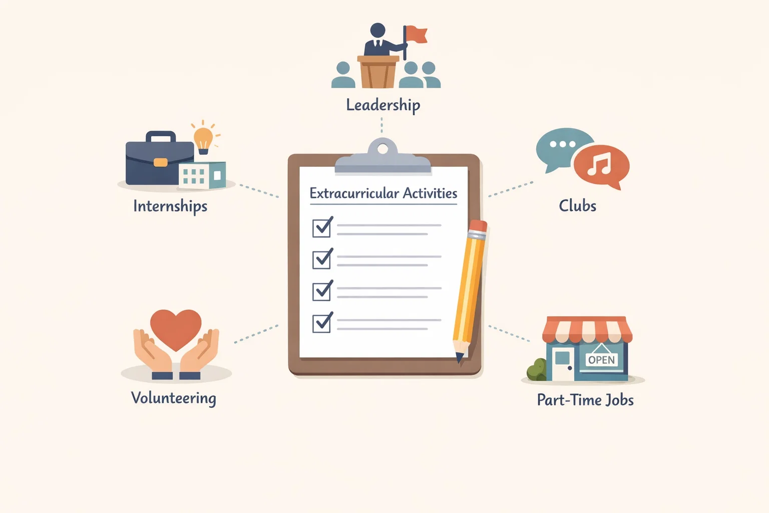 examples of extracurricular and career-oriented activities for college applications