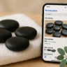 hot stones for massage displayed on Facebook Marketplace app