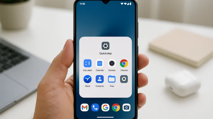 Quickstep app on Android phone interface