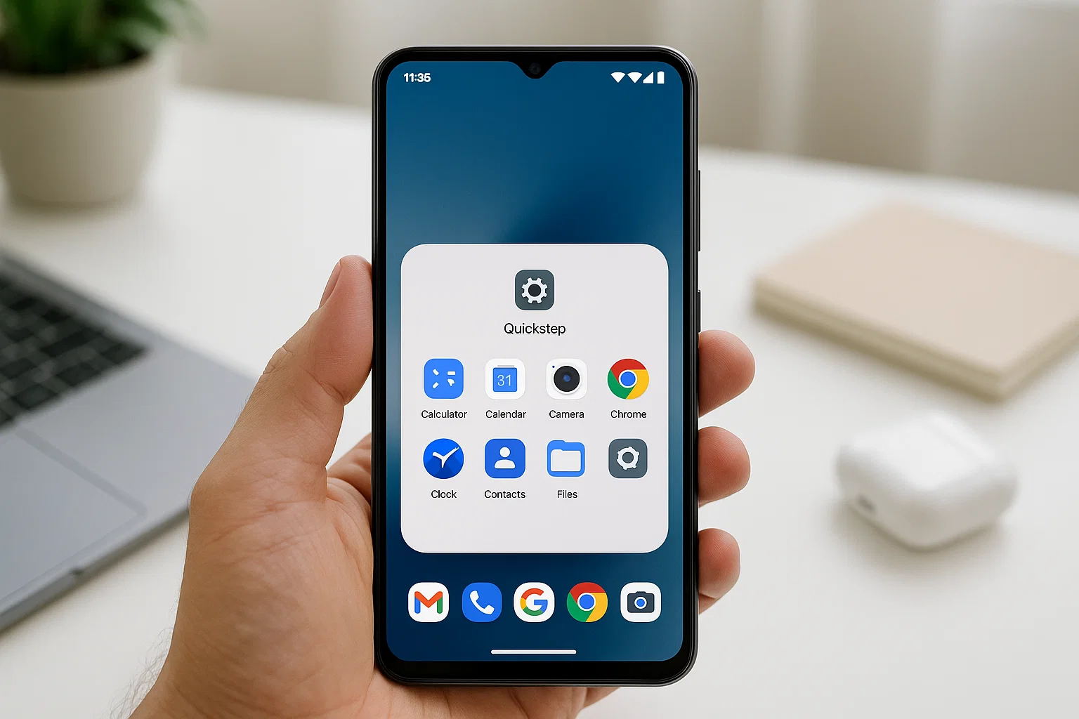 Quickstep app on Android phone interface