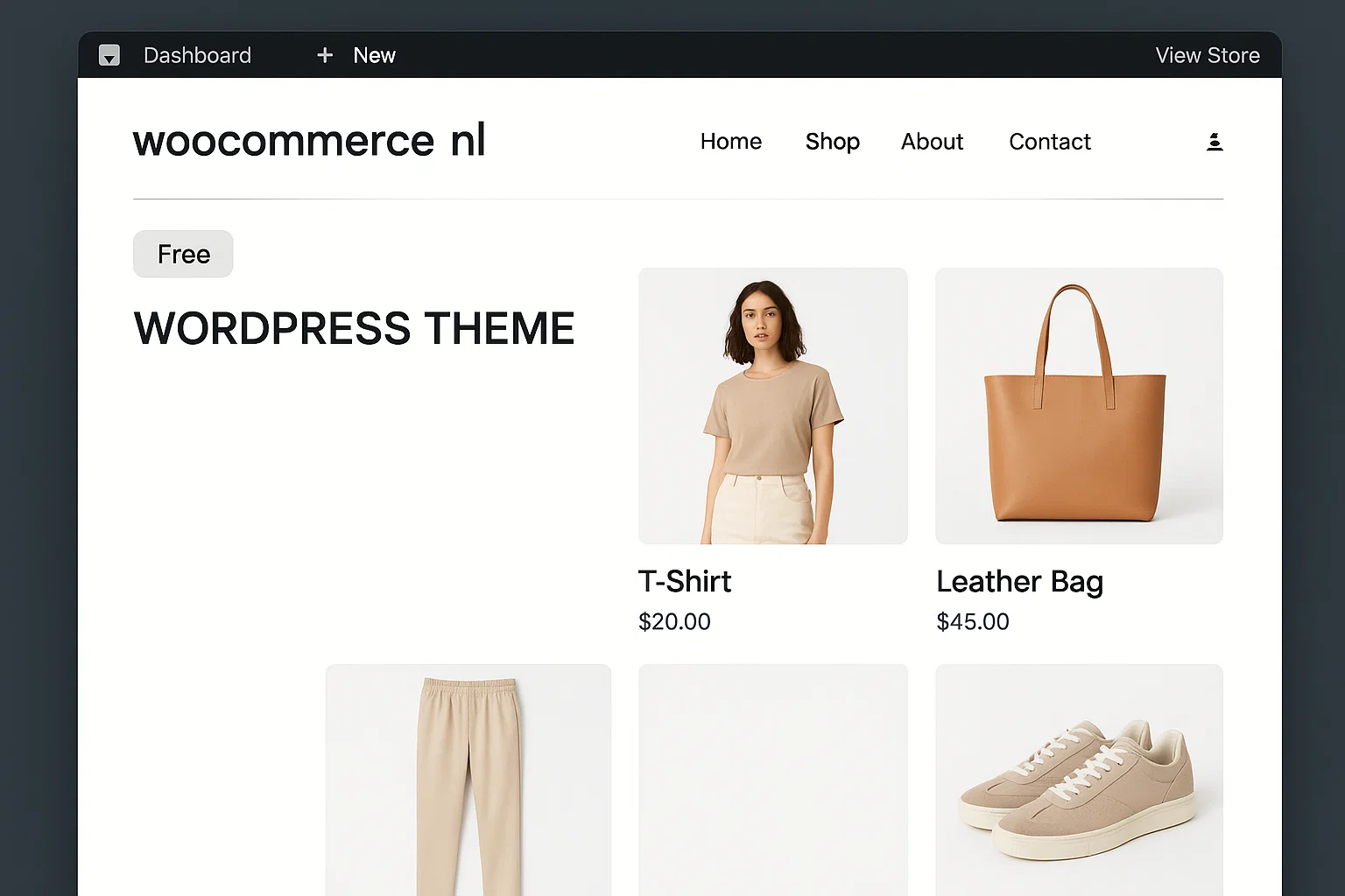 Best Free WordPress eCommerce Themes to Build Your Online Store 1 free WordPress eCommerce theme preview
