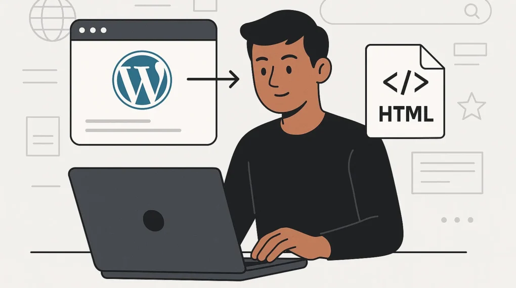 Simple guide for WordPress to HTML conversion process