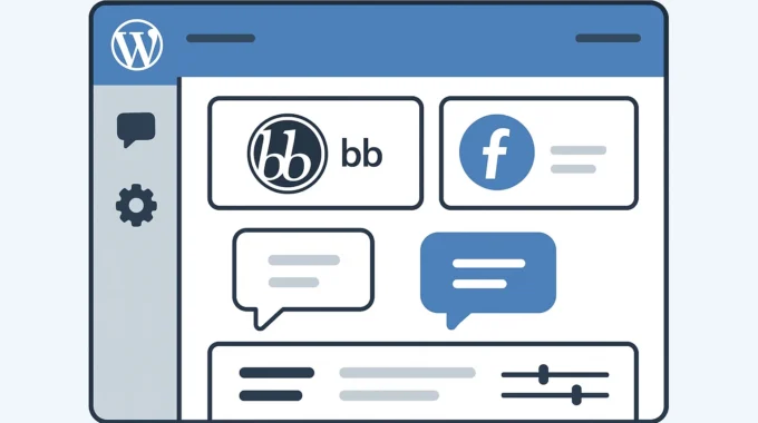 WordPress forum plugins dashboard setup illustration