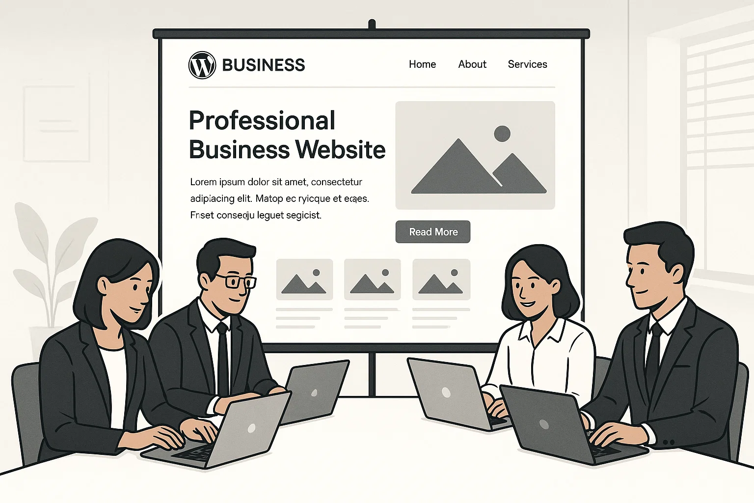 Create a Professional Business Website with WordPress Templates (Free & Easy) 1 professional business website built with WordPress template