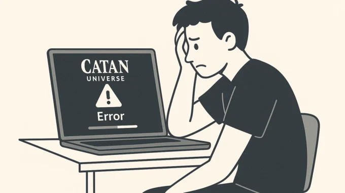 gamer facing login error on Catan Universe game