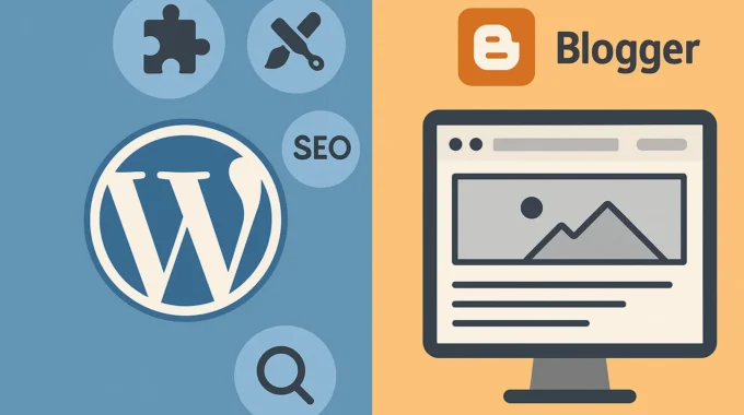 WordPress vs Blogger CMS comparison