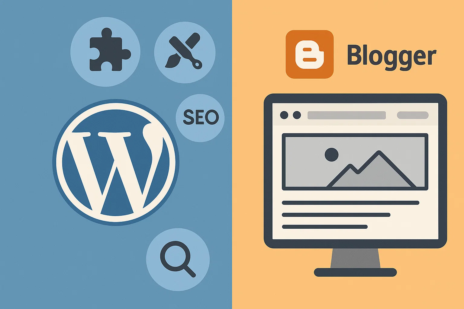 Which Is Best CMS WordPress or Blogger? Honest Comparison for 2025 1 WordPress vs Blogger CMS comparison