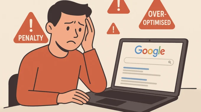 blogger worried about Google penalty from too much SEO