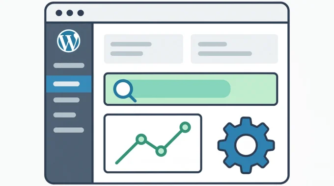 WordPress SEO plugins dashboard illustration