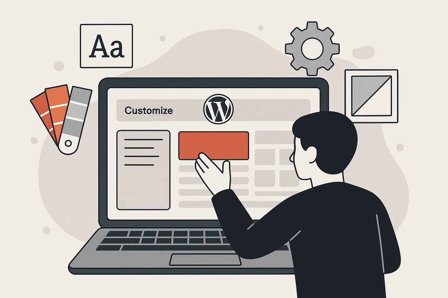 Enhance More Your WordPress With Customization – Creative Guide 1 WordPress customization options on a laptop screen